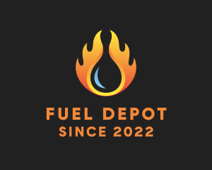 Fuel Fire Petroleum Gas logo design