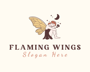 Folklore Woman Fairy logo design