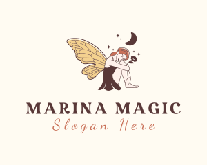 Folklore Woman Fairy logo design