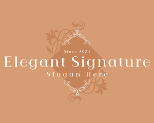 Elegant Luxury Floral Boutique logo design