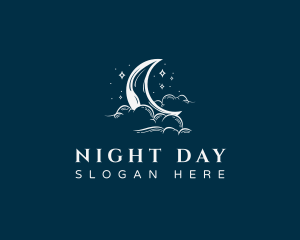 Evening Crescent Moon logo design