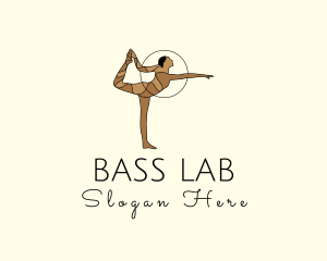 Female Gymnast Yoga Dancer logo design