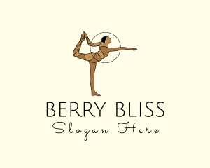 Female Gymnast Yoga Dancer logo design