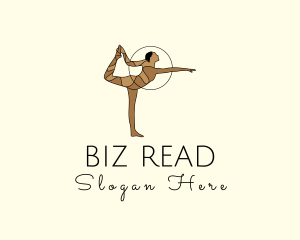 Female Gymnast Yoga Dancer logo design