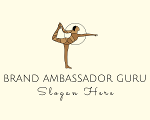 Female Gymnast Yoga Dancer logo design