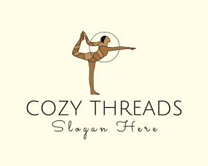 Female Gymnast Yoga Dancer logo design