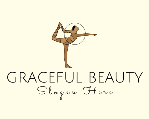 Female Gymnast Yoga Dancer logo