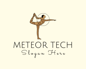 Female Gymnast Yoga Dancer logo design