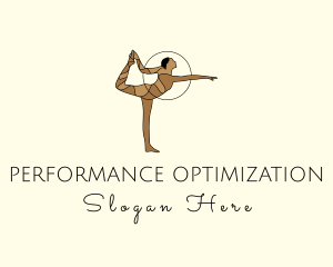 Female Gymnast Yoga Dancer logo design