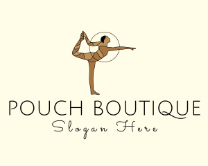 Female Gymnast Yoga Dancer logo design