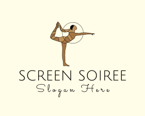 Female Gymnast Yoga Dancer logo design