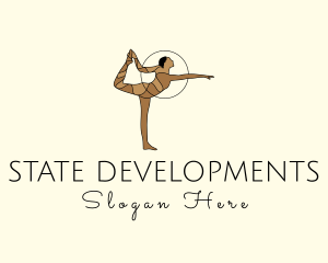 Female Gymnast Yoga Dancer logo design