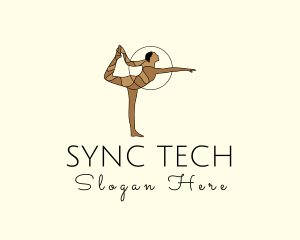 Female Gymnast Yoga Dancer logo design