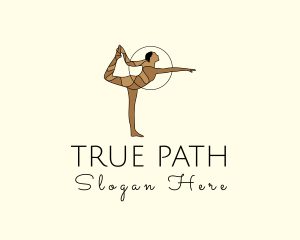 Female Gymnast Yoga Dancer logo design