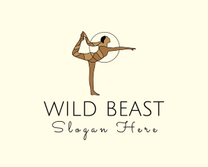 Female Gymnast Yoga Dancer logo design