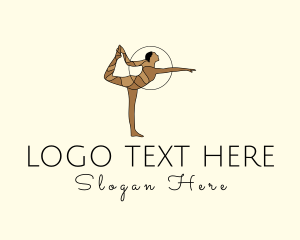 Graceful - Female Gymnast Yoga Dancer logo design