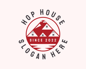 House Roofing Village logo design