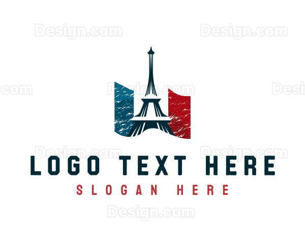 Paris France Eiffel Tower Logo