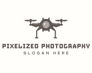 Quadcopter Drone Photography logo design