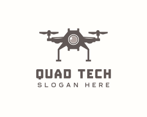 Quadcopter Drone Photography logo design