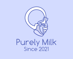 Milk Bottle Hand logo