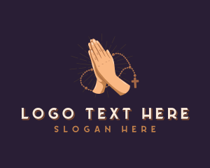 Hand Prayer Rosary logo