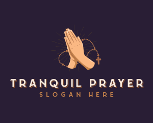 Hand Prayer Rosary logo