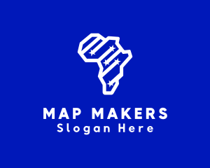 Africa Star Map logo design