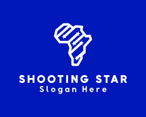 Africa Star Map logo design