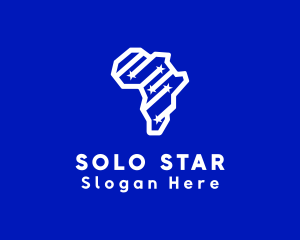 Africa Star Map logo design