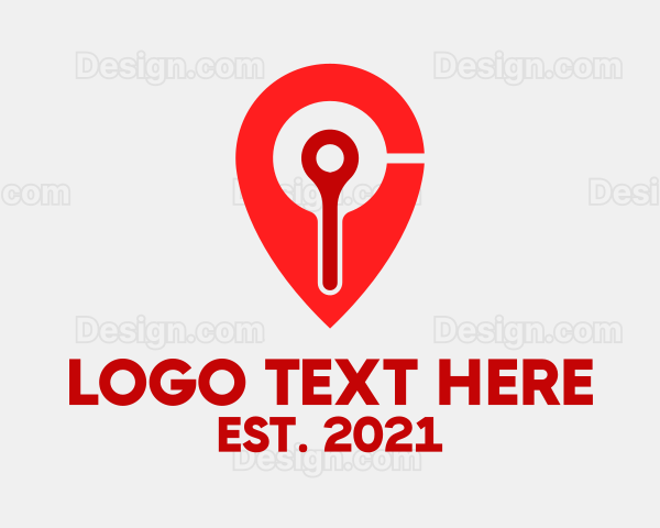 Red Pin Locator Logo