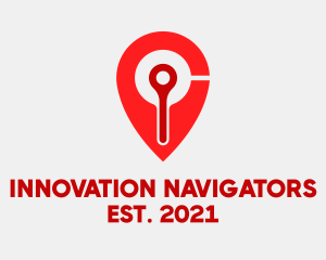 Red Pin Locator  logo design