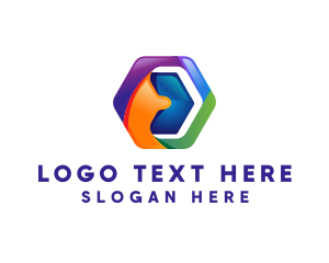 Abstract 3D Tech Hexagon Logo