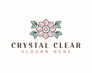 Floral Gem Crystal logo design