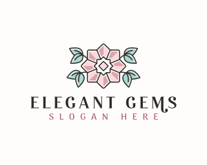 Floral Gem Crystal logo design