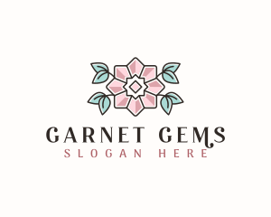 Floral Gem Crystal logo design