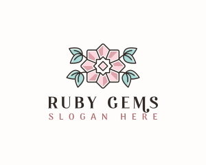 Floral Gem Crystal logo design