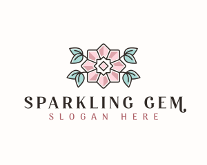 Floral Gem Crystal logo design