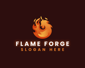 Flaming Grill Chicken logo design