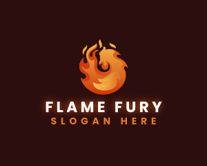 Flaming Grill Chicken logo design