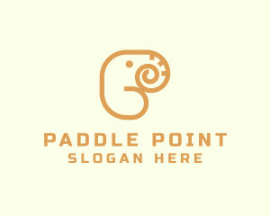 Safari Elephant Letter P logo design