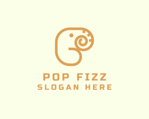 Safari Elephant Letter P logo design