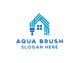 Brush Home Painting logo design