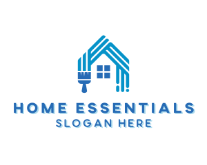 Brush Home Painting logo design