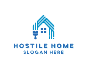 Brush Home Painting logo design