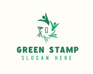 Green People Crowd logo design