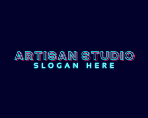 Neon Glitch Studio logo design