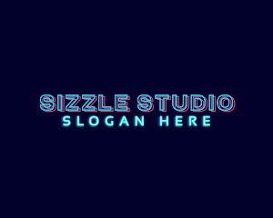 Neon Glitch Studio logo design