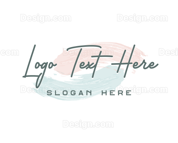 Artistic Watercolor Brushstroke Logo