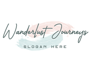 Artistic Watercolor Brushstroke Logo